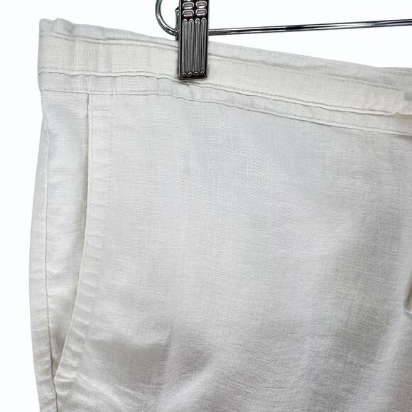 Tasso Elba Mens White Linen Drawstring Pants Size 2XL Relaxed Beachy Summer - Picture 4 of 11